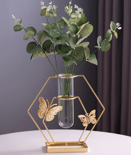 Elegant Tabletop Faux Floral Vase