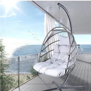 Swing Egg Chair with C-Type Bracket - Stylish Indoor & Outdoor Seating