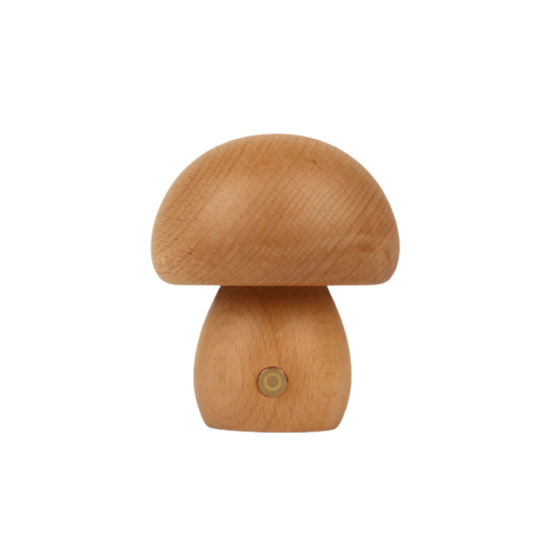 Wooden Mushroom LED Night Light – Rechargeable Bamboo Bedside Lamp for Bedroom, Nursery & Gift Decor - Avenari Home & Life