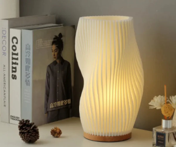 Minimalist Wood & Acrylic Desk Lamp – Modern Accent Lighting in Multiple Shapes & Sizes - Avenari Home & Life