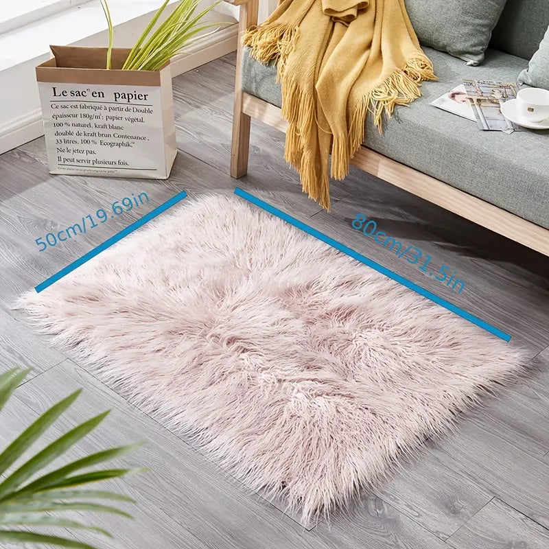 Soft Shaggy Rectangular Rug – Cozy Minimalist Decor for Living Spaces - Avenari Home & Life