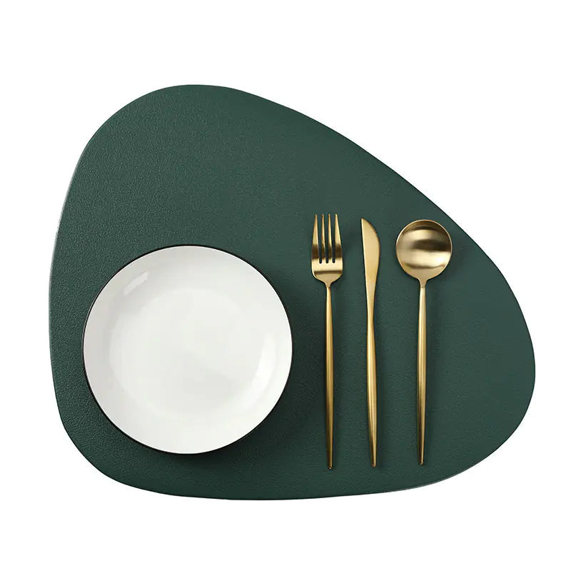 Imitation Leather Pebble Dining Mats - Stylish & Functional Table Protection