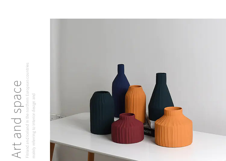 Modern Minimalist Ceramic Vases - Elegant Home Decor Accent
