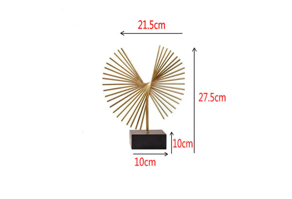 European Luxury Metal Ornament – Decorative Sculpture with Marble Base for Home & Office Decor - Avenari Home & Life