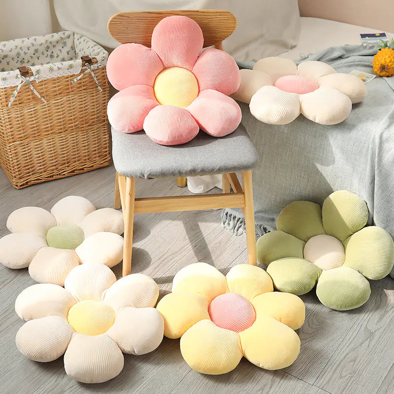 Soft Cartoon Flower Plush Pillow - Avenari Home & Life