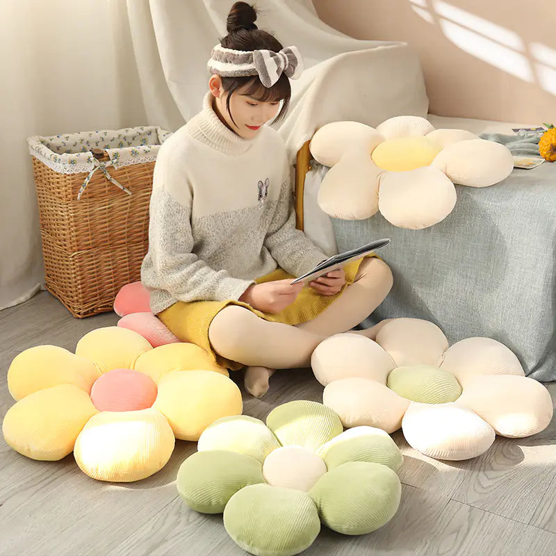 Soft Cartoon Flower Plush Pillow - Avenari Home & Life