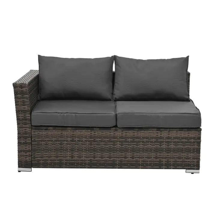 4-Piece Patio Furniture Set - Durable PE Wicker & Tempered Glass Table