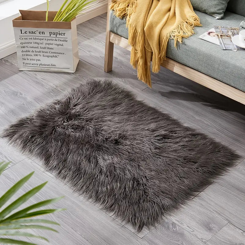 Soft Shaggy Rectangular Rug – Cozy Minimalist Decor for Living Spaces - Avenari Home & Life