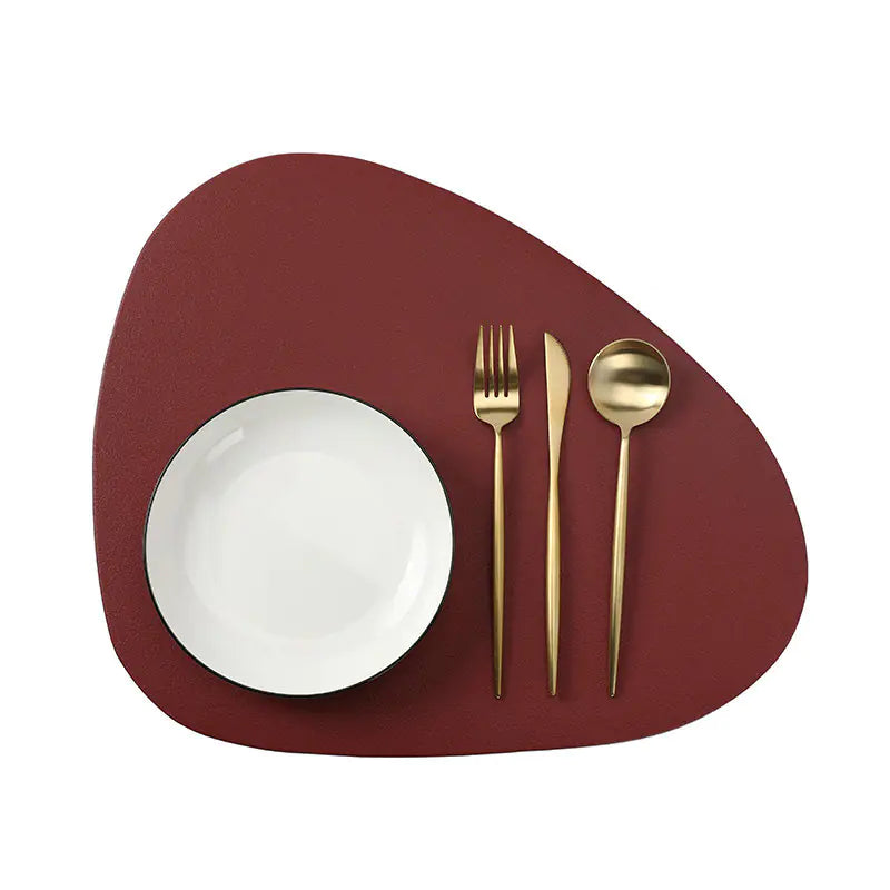 Imitation Leather Pebble Dining Mats - Stylish & Functional Table Protection