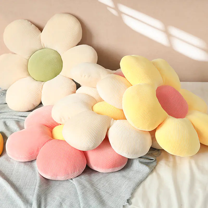 Soft Cartoon Flower Plush Pillow - Avenari Home & Life
