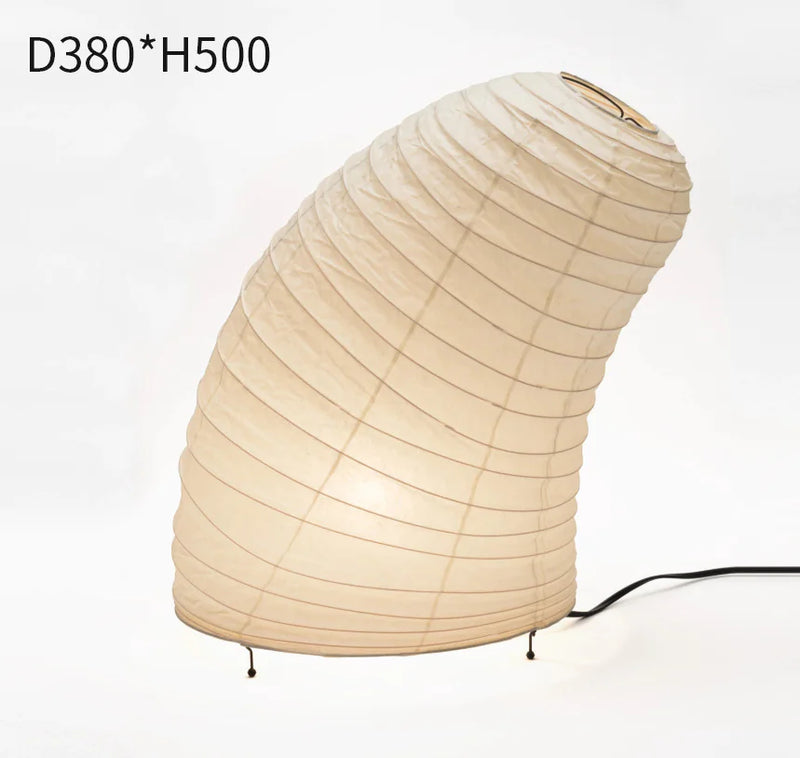 RiceBloom Nordic Accent Lamp – Minimalist Rice Paper Light with Wood & Metal Base - Avenari Home & Life