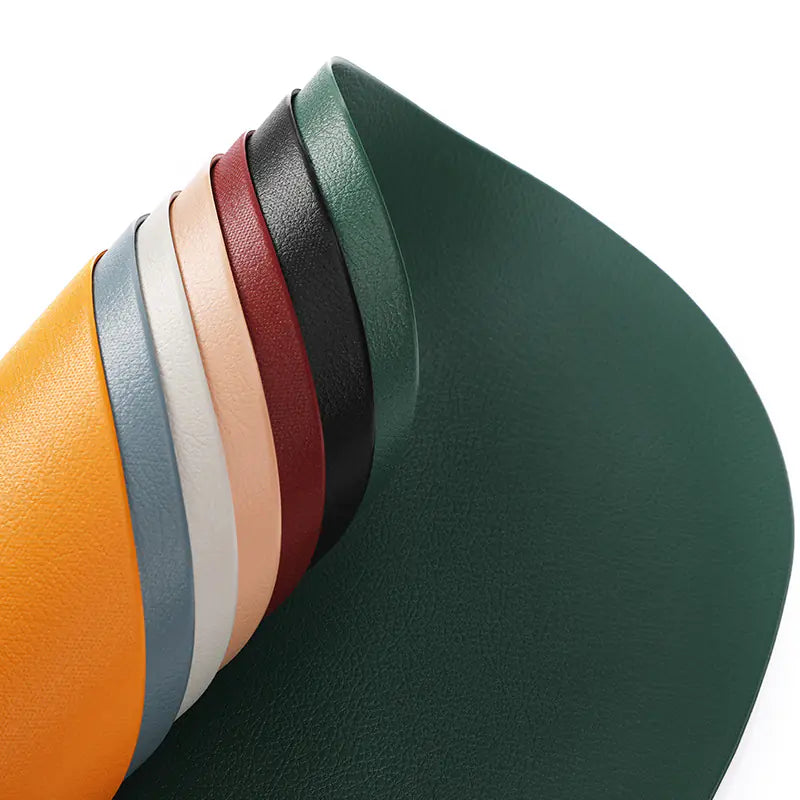 Imitation Leather Pebble Dining Mats - Stylish & Functional Table Protection