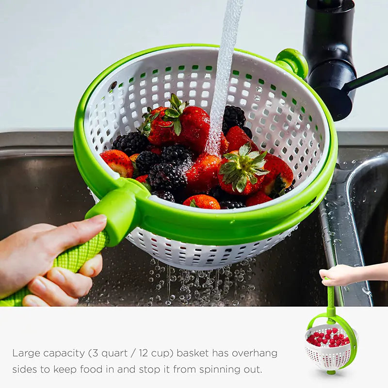 Scratch Resistant Nylon Salad Spinner Colander - Avenari Home & Life