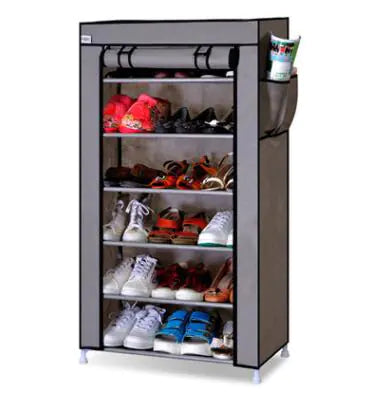 Dustproof Shoe Cabinet with Steel Pipe Frame and Shelves - Avenari Home & Life