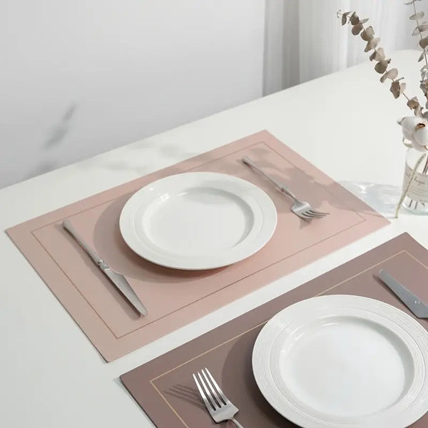Faux Leather Waterproof Placemat – Nordic Style Heat-Resistant Table Mat for Dining Room Decor - Avenari Home & Life