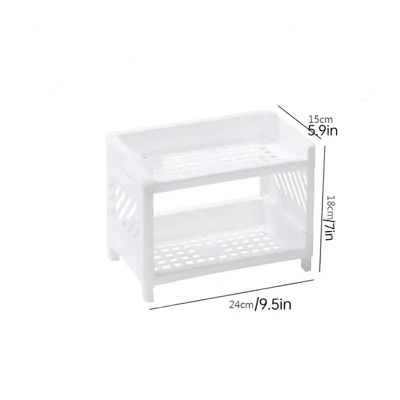 Modern Double-Layer Desk Shelf Organizer – Lightweight Desktop Storage Rack for Office or Home - Avenari Home & Life