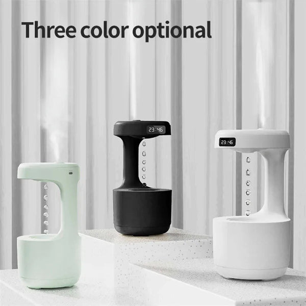 Bedroom Anti-Gravity Humidifier With Clock - Avenari Home & Life