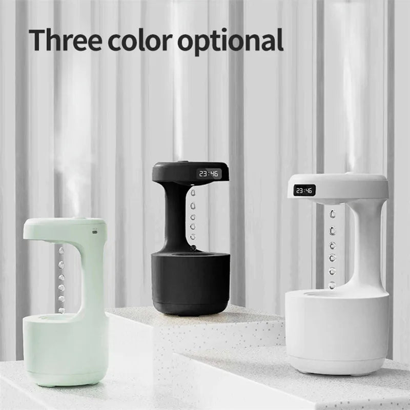 Bedroom Anti-Gravity Humidifier With Clock - Avenari Home & Life