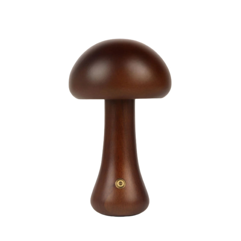Wooden Mushroom LED Night Light – Rechargeable Bamboo Bedside Lamp for Bedroom, Nursery & Gift Decor - Avenari Home & Life