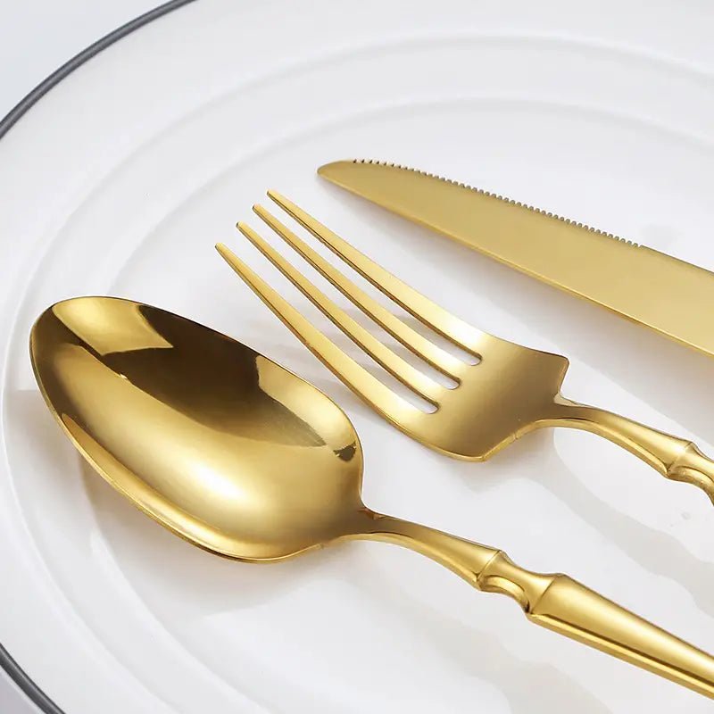 4-Piece Set of Stainless Steel Cutlery for Western Dining - Avenari Home & Life
