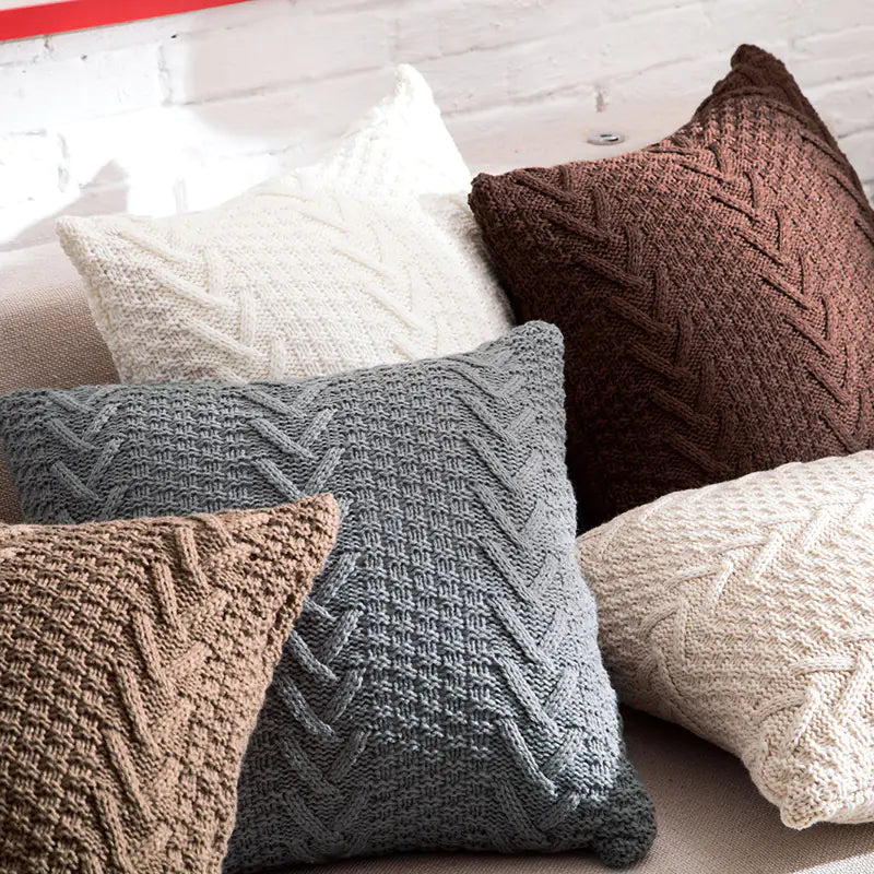 V-Shaped Knitted Pillow Cover - Modern Simplicity & Comfort