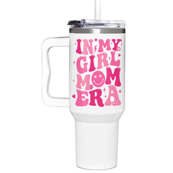 “In My Girl Mom Era” Tumbler – 40oz Mom Gift with Handle - Avenari Home & Life