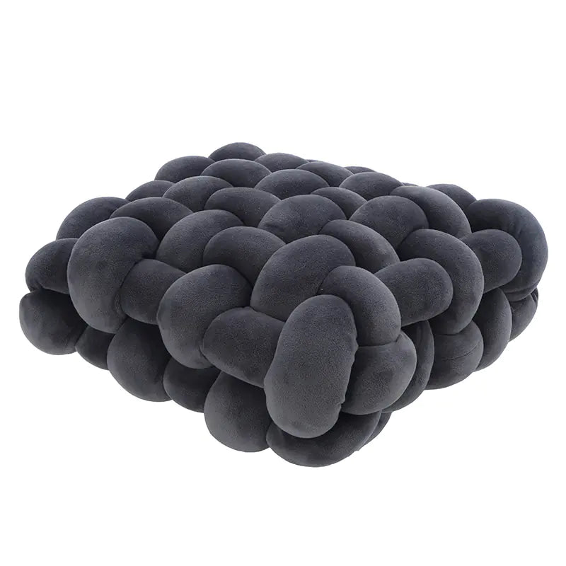 Woven Square Plush Cushion - Cozy & Stylish Home Accent