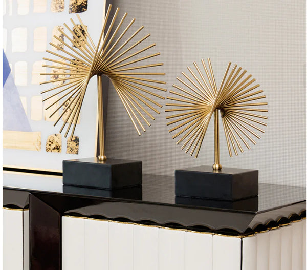 European Luxury Metal Ornament – Decorative Sculpture with Marble Base for Home & Office Decor - Avenari Home & Life