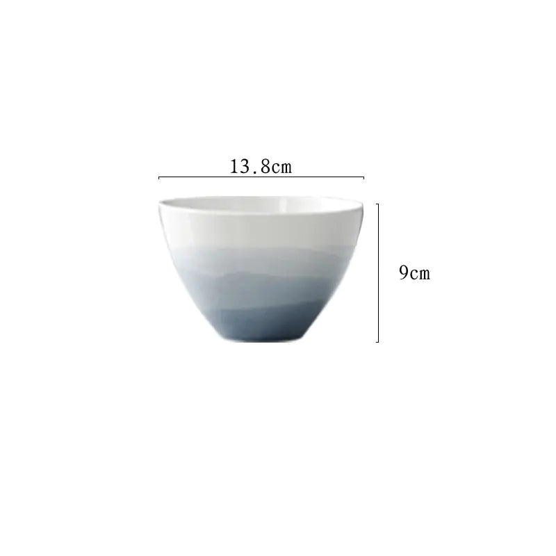 Nordic Ceramic Tableware with Creative Gradient Design