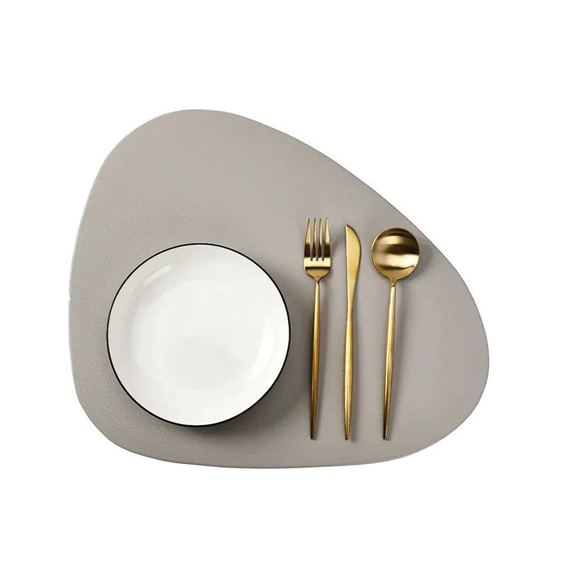 Imitation Leather Pebble Dining Mats - Stylish & Functional Table Protection