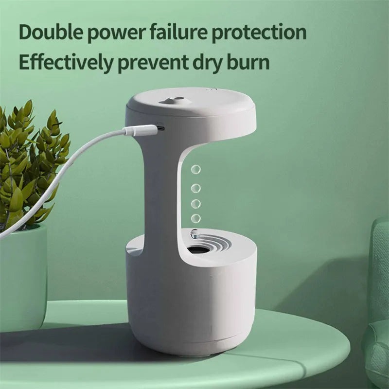 Bedroom Anti-Gravity Humidifier With Clock - Avenari Home & Life