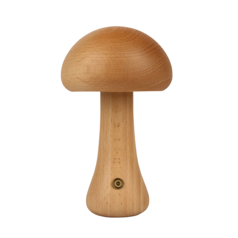 Wooden Mushroom LED Night Light – Rechargeable Bamboo Bedside Lamp for Bedroom, Nursery & Gift Decor - Avenari Home & Life