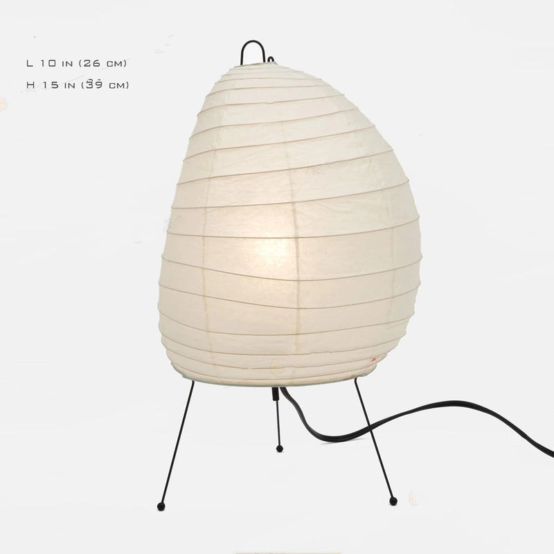 RiceBloom Nordic Accent Lamp – Minimalist Rice Paper Light with Wood & Metal Base - Avenari Home & Life