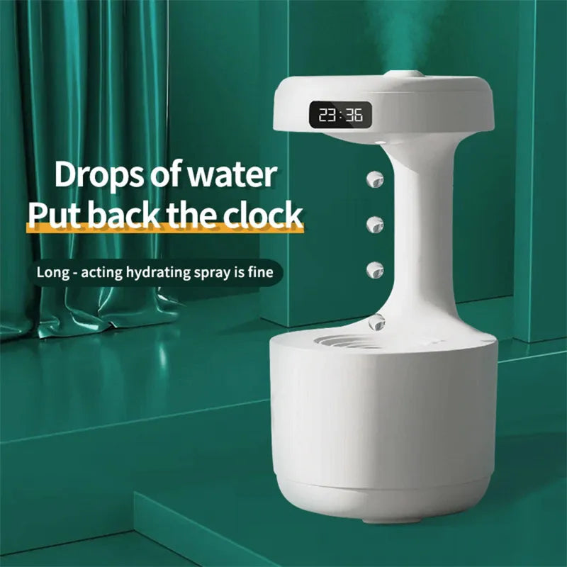 Bedroom Anti-Gravity Humidifier With Clock - Avenari Home & Life