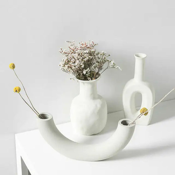 Nordic Ceramic Vase – Minimalist Art-Inspired Home Decor Accent - Avenari Home & Life