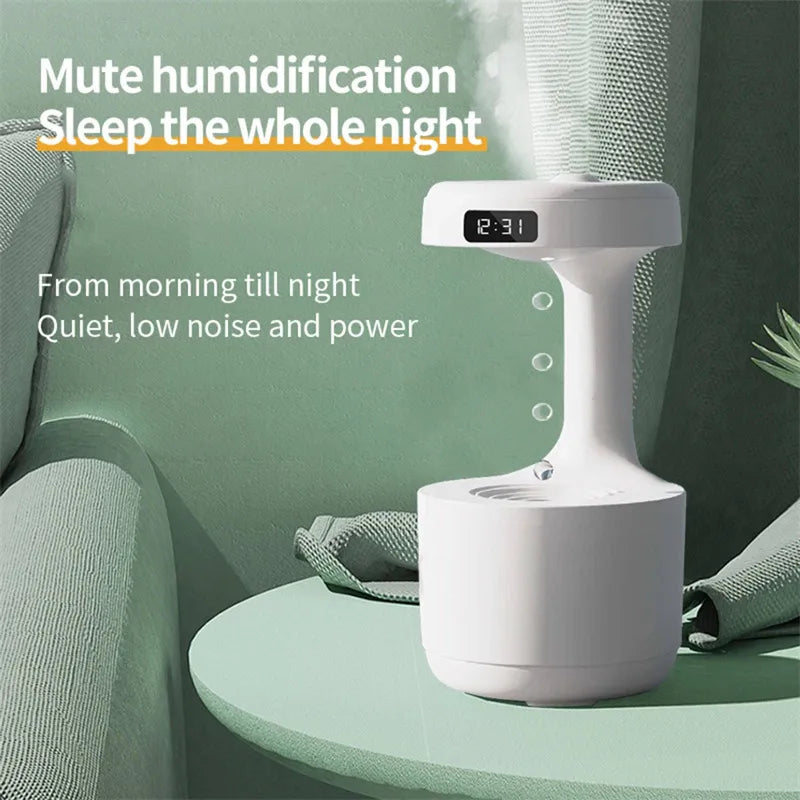 Bedroom Anti-Gravity Humidifier With Clock - Avenari Home & Life