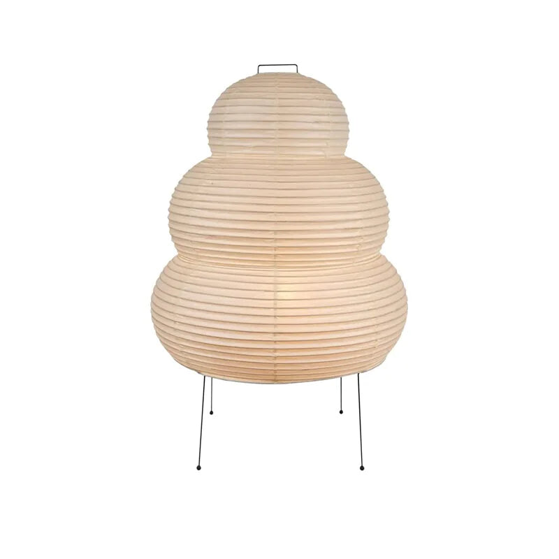 RiceBloom Nordic Accent Lamp – Minimalist Rice Paper Light with Wood & Metal Base - Avenari Home & Life