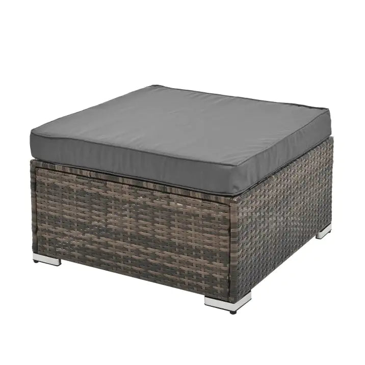 4-Piece Patio Furniture Set - Durable PE Wicker & Tempered Glass Table
