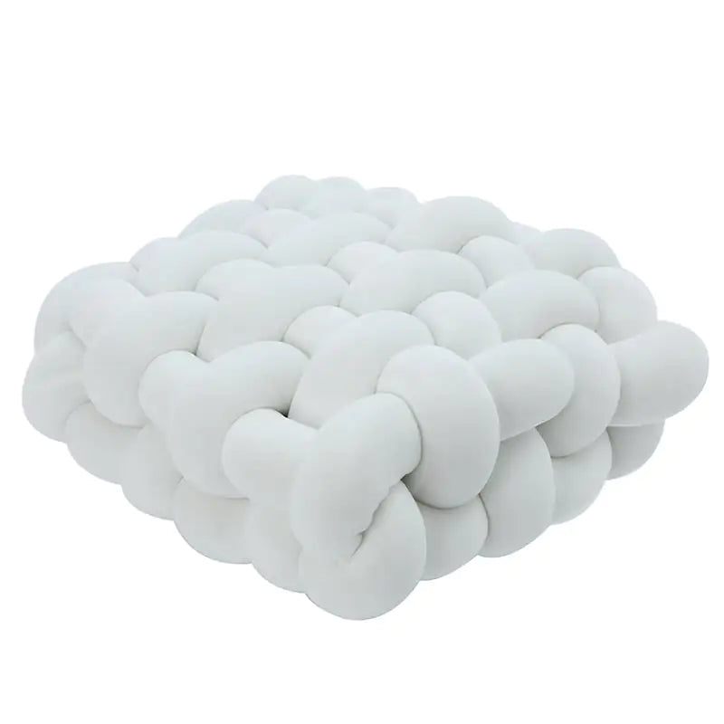 Woven Square Plush Cushion - Cozy & Stylish Home Accent