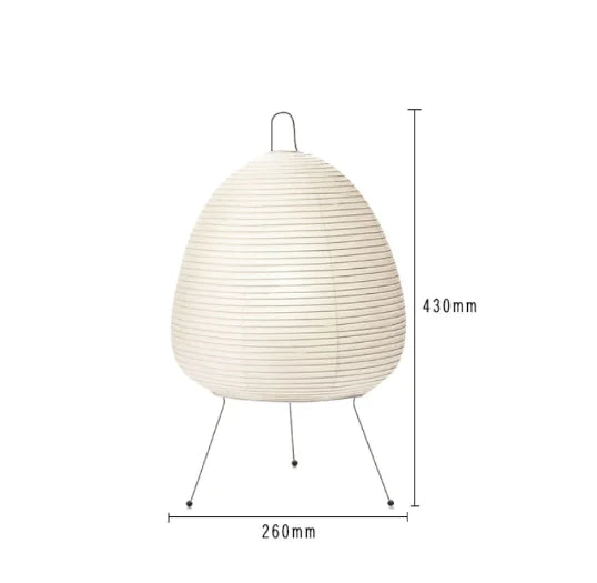 RiceBloom Nordic Accent Lamp – Minimalist Rice Paper Light with Wood & Metal Base - Avenari Home & Life