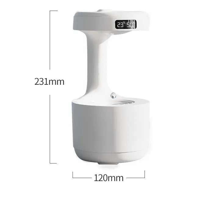 Bedroom Anti-Gravity Humidifier With Clock - Avenari Home & Life