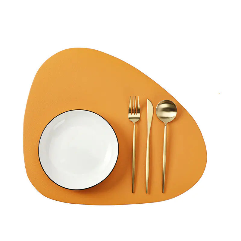 Imitation Leather Pebble Dining Mats - Stylish & Functional Table Protection