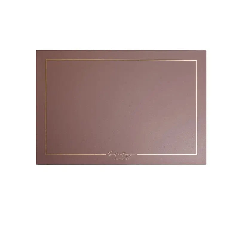 Faux Leather Waterproof Placemat – Nordic Style Heat-Resistant Table Mat for Dining Room Decor - Avenari Home & Life