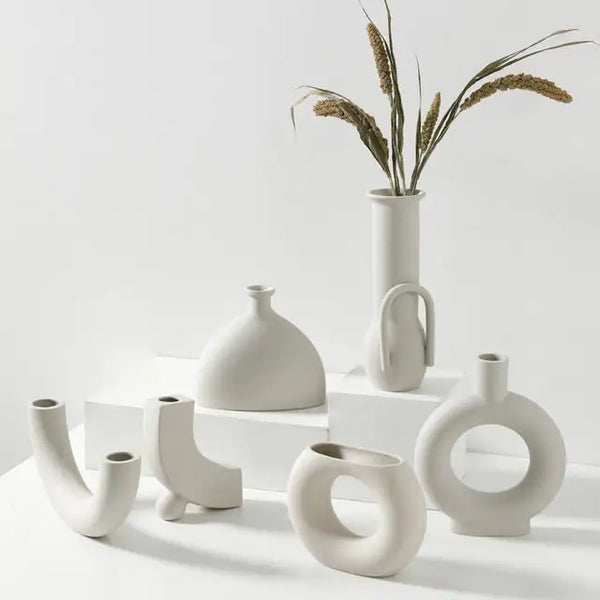 Nordic Ceramic Vase – Minimalist Art-Inspired Home Decor Accent - Avenari Home & Life