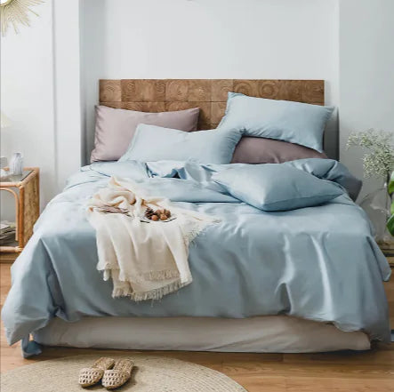Tencel Ice Silk 4-Piece Bedding Set - Cooling, Silky Summer Luxury for Beds up to 2.0m