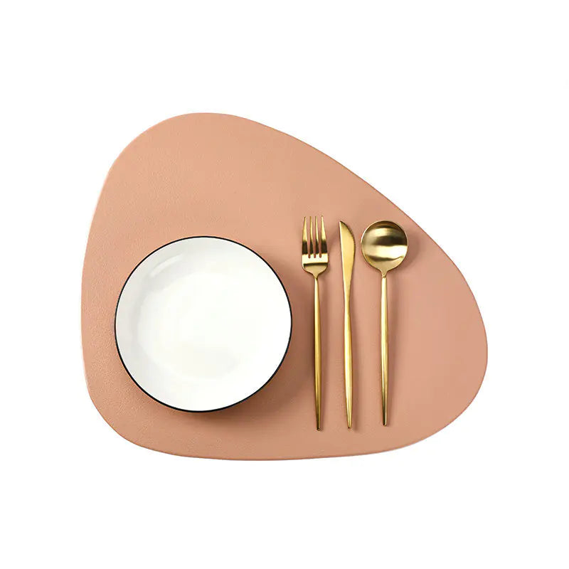 Imitation Leather Pebble Dining Mats - Stylish & Functional Table Protection
