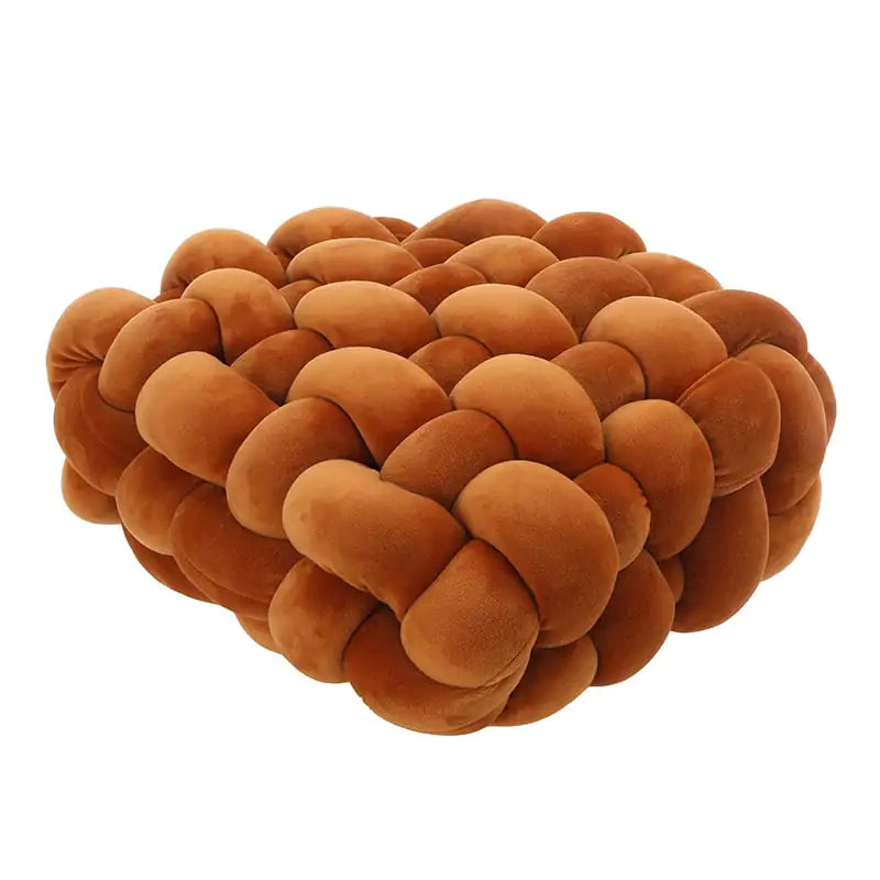 Woven Square Plush Cushion - Cozy & Stylish Home Accent
