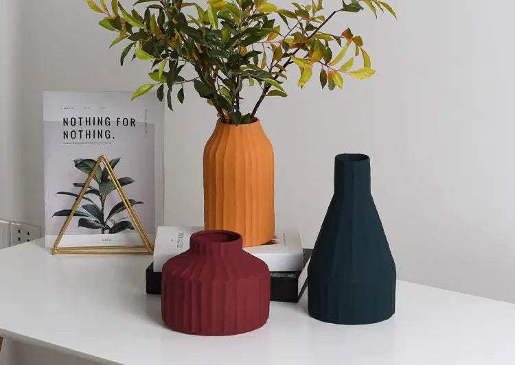 Modern Minimalist Ceramic Vases - Elegant Home Decor Accent