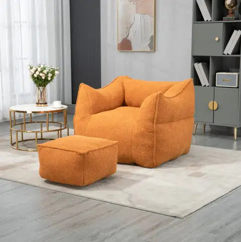 COOLMORE Bean Bag Chair Lazy Sofa Footstool Durable Comfort Lounger High Back Bean Bag Chair Couch For Adults And Kids, Indoor    Outdoor